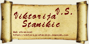 Viktorija Stanikić vizit kartica